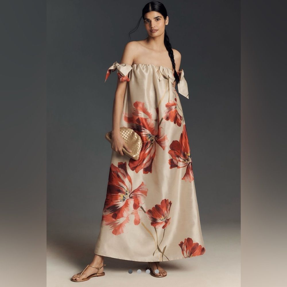 Hutch Iris Off the Shoulder Maxi Dress XS NWT